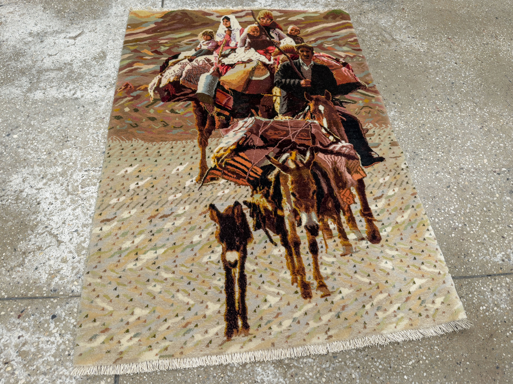 Modern Persian Tabriz Pictorial Rug, No.33783 - Galerie Shabab