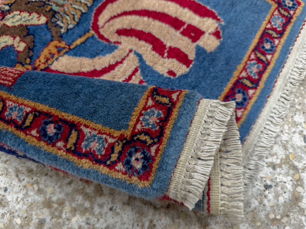 Modern Pakistan in Style of Kashan Pictorial Flag Rug, No.33784 - Galerie Shabab