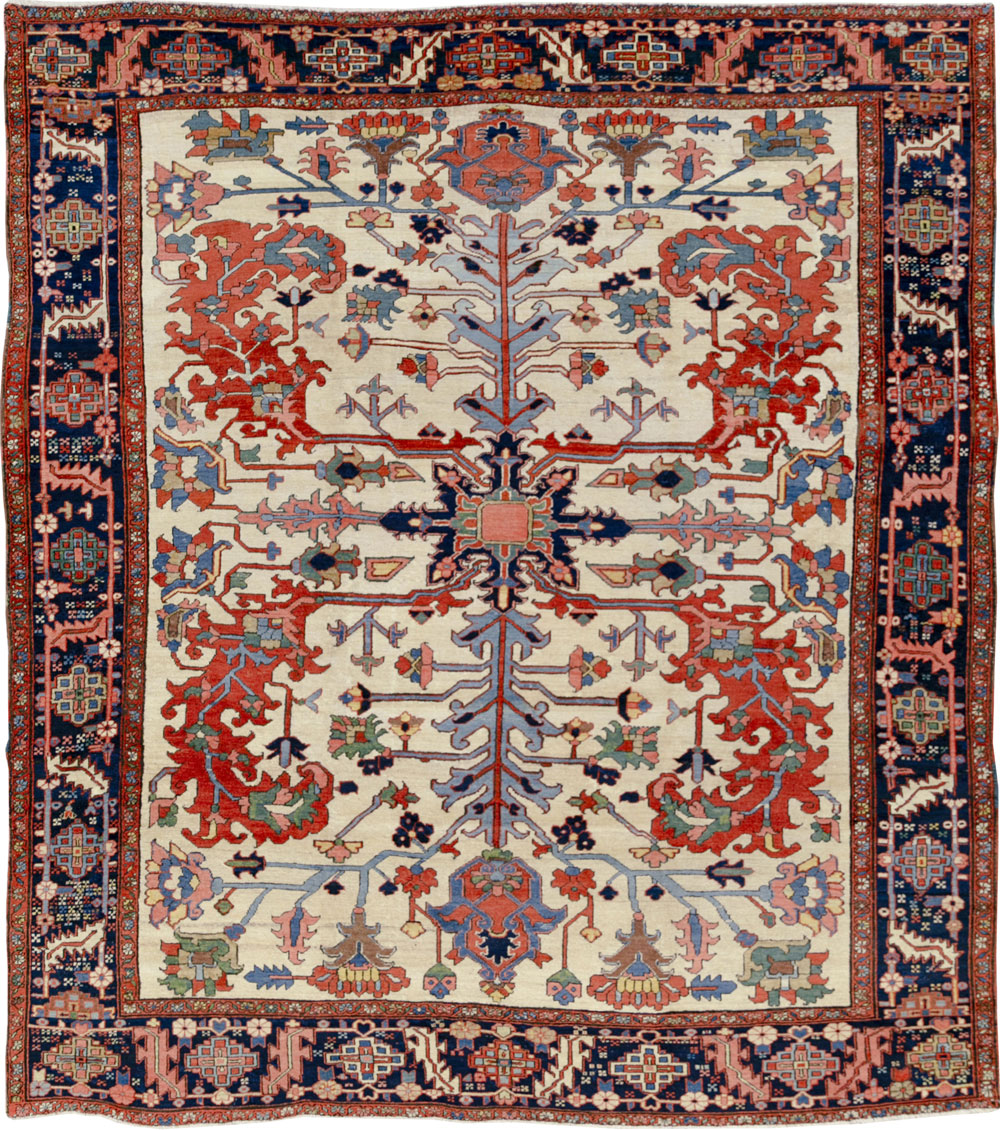 Antique Persian Heriz Room Size Carpet, No.33787 - Galerie Shabab