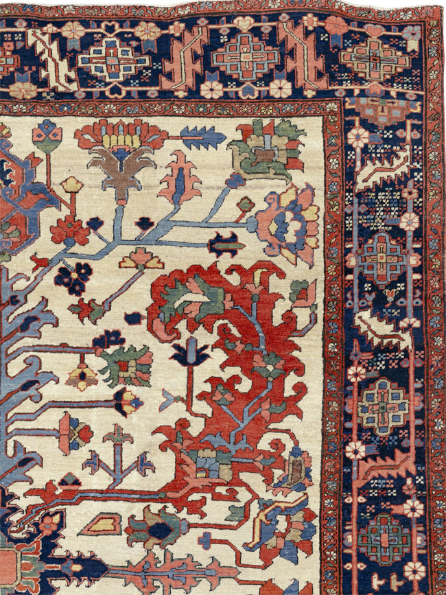 Antique Persian Heriz Room Size Carpet, No.33787 - Galerie Shabab