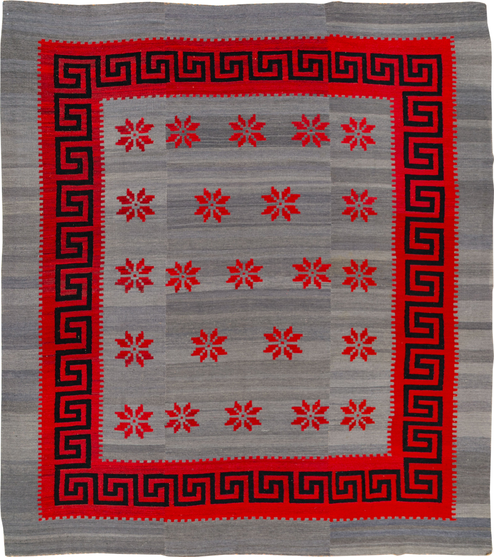 Vintage Austrian Flatweave Kilim Room Size Carpet, No.33789 - Galerie Shabab