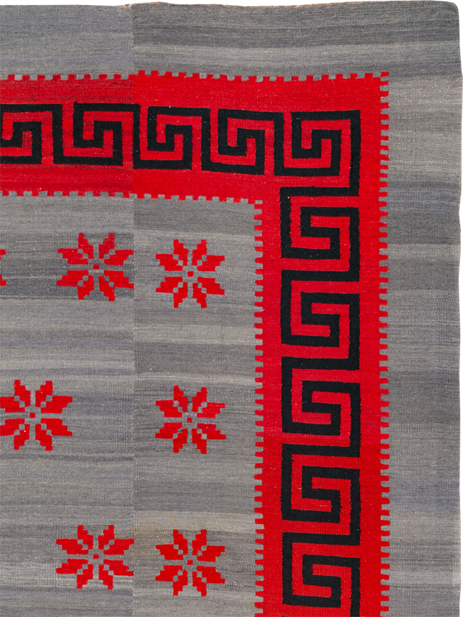 Vintage Austrian Flatweave Kilim Room Size Carpet, No.33789 - Galerie Shabab