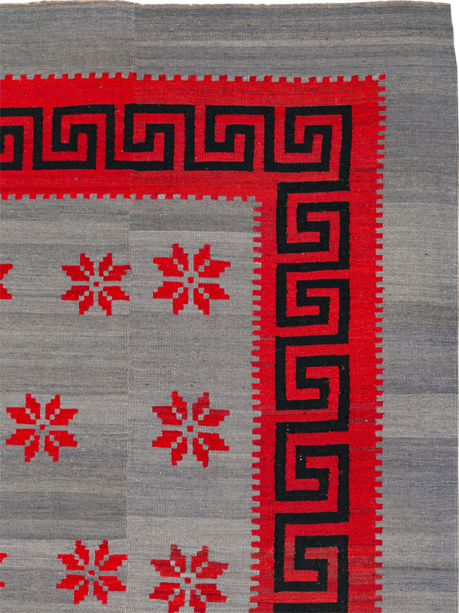 Vintage Austrian Flatweave Kilim Room Size Carpet, No.33789 - Galerie Shabab