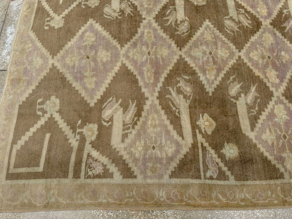 Vintage Turkish Anatolian Square Room Size Carpet, No.33796 - Galerie Shabab