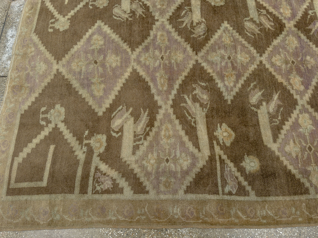Vintage Turkish Anatolian Square Room Size Carpet, No.33796 - Galerie Shabab