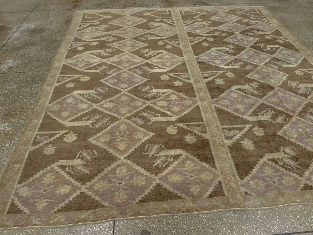 Vintage Turkish Anatolian Square Room Size Carpet, No.33796 - Galerie Shabab