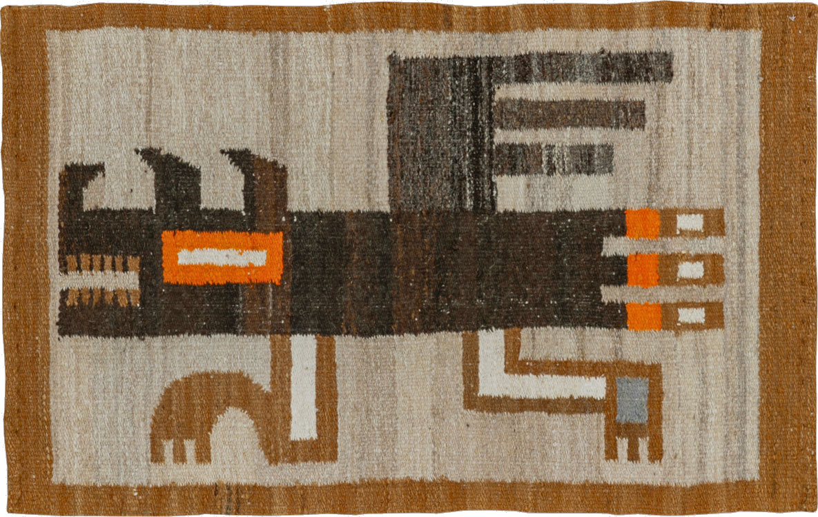 Vintage American Pictorial Navajo Rug, No.33801 - Galerie Shabab