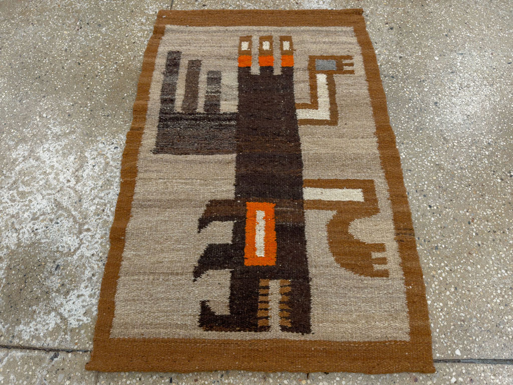 Vintage American Pictorial Navajo Rug, No.33801 - Galerie Shabab