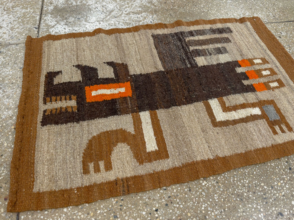 Vintage American Pictorial Navajo Rug, No.33801 - Galerie Shabab