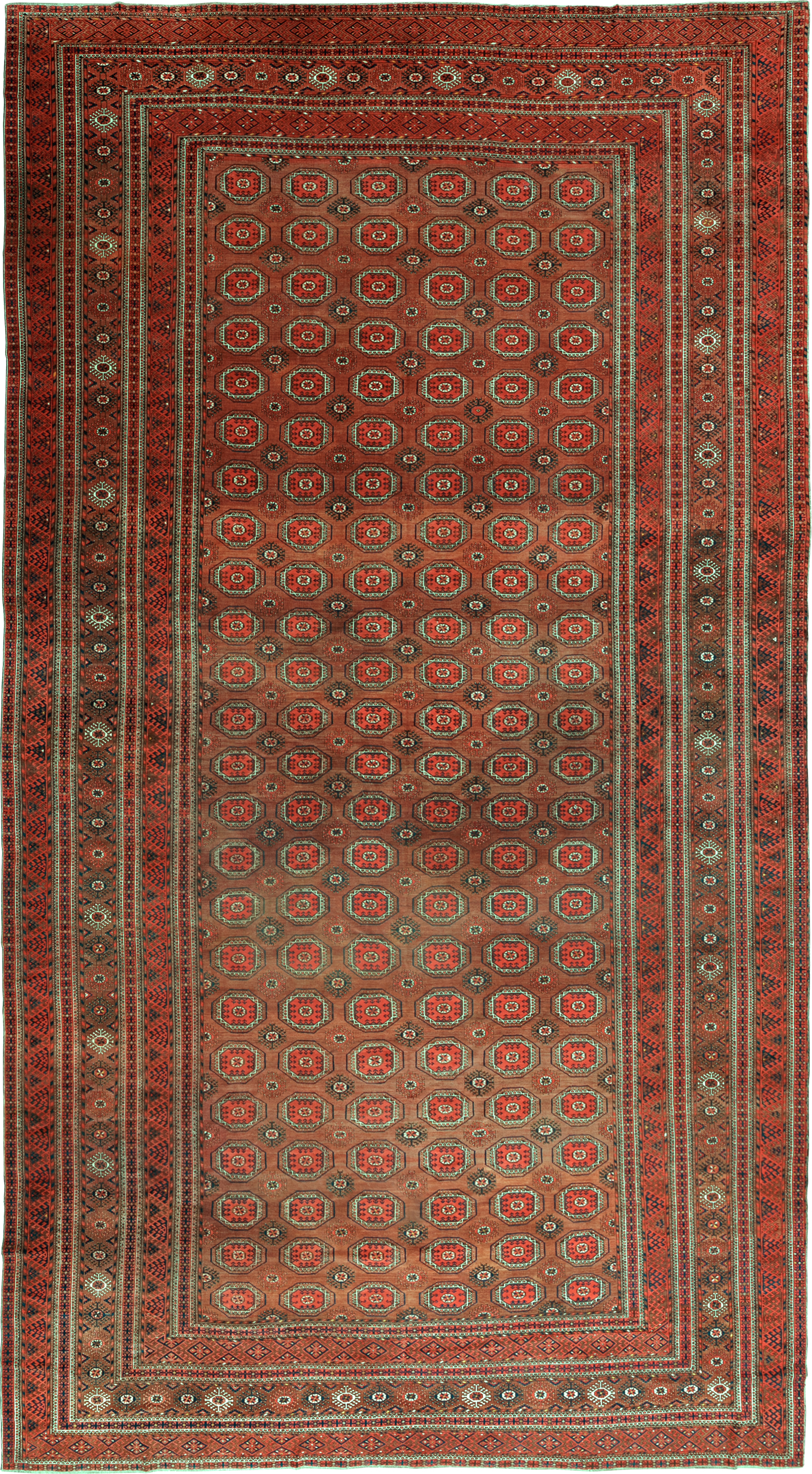 Antique Central Asian Bokhara Oversize Carpet, No.33822 - Galerie Shabab