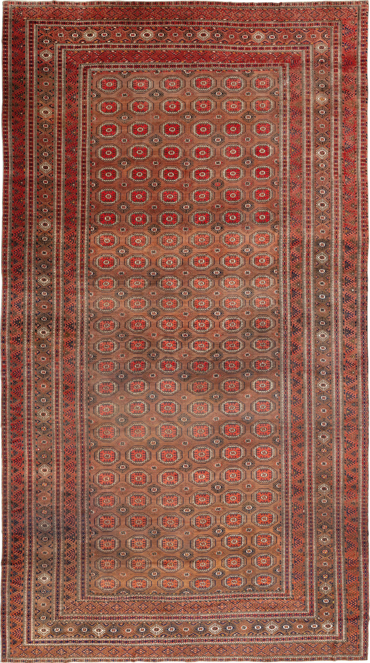 Antique Central Asian Bokhara Oversize Carpet, No.33822 - Galerie Shabab