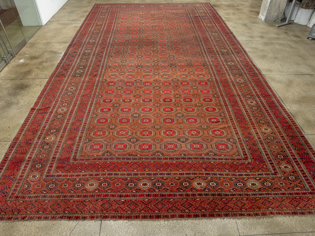Antique Central Asian Bokhara Oversize Carpet, No.33822 - Galerie Shabab