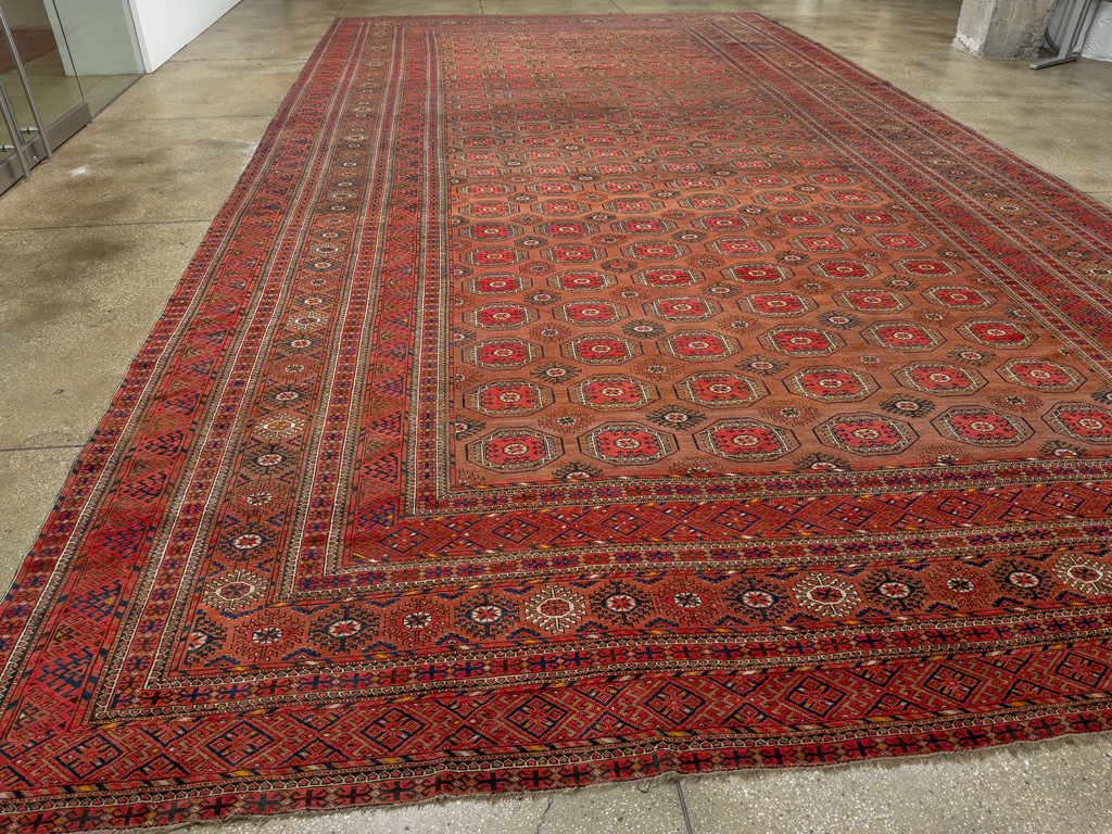 Antique Central Asian Bokhara Oversize Carpet, No.33822 - Galerie Shabab