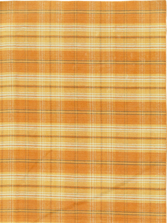 Vintage Indian Flatweave Room Size Carpet, No.33825 - Galerie Shabab