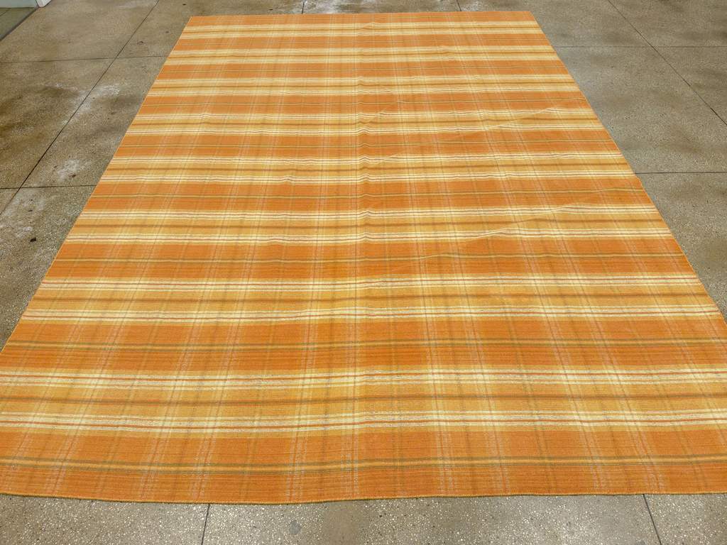 Vintage Indian Flatweave Room Size Carpet, No.33825 - Galerie Shabab