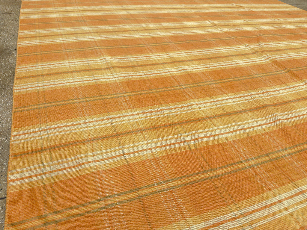 Vintage Indian Flatweave Room Size Carpet, No.33825 - Galerie Shabab