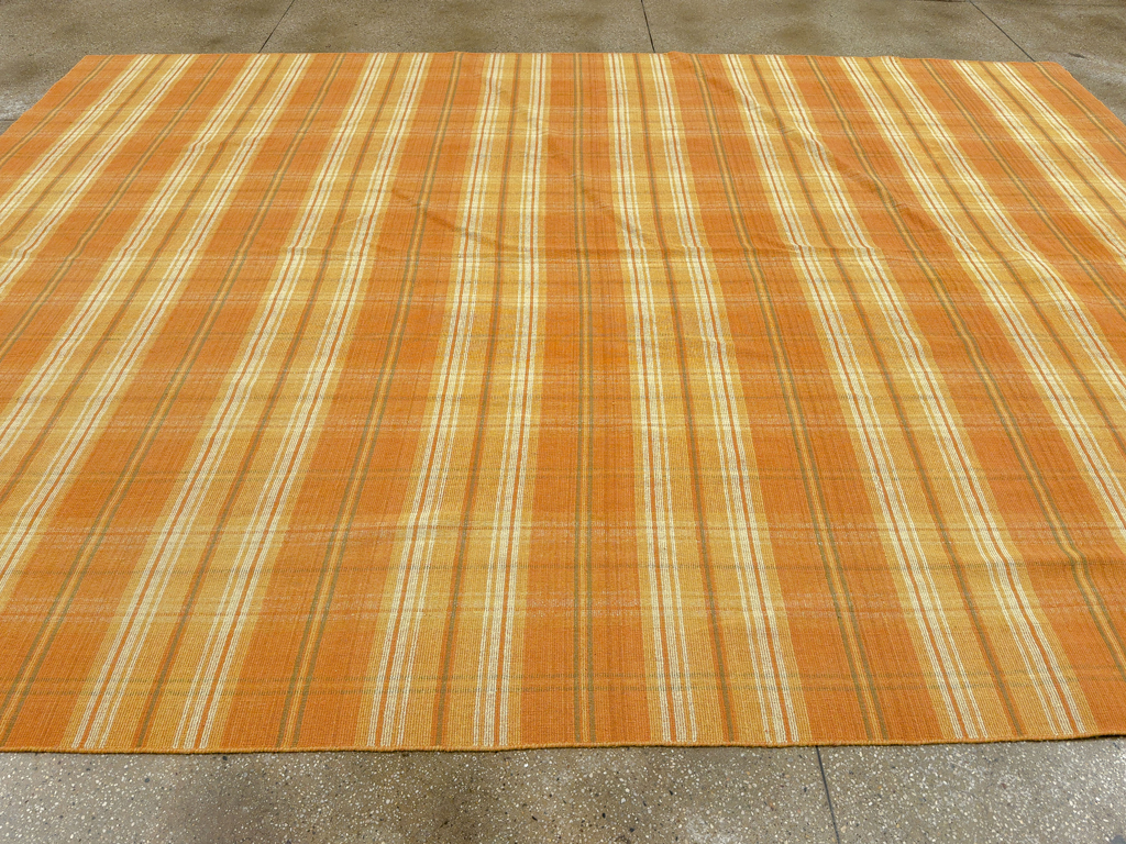 Vintage Indian Flatweave Room Size Carpet, No.33825 - Galerie Shabab