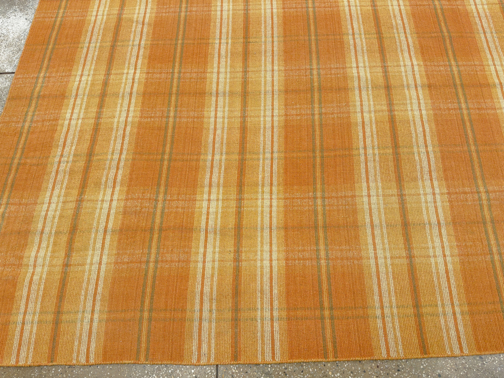 Vintage Indian Flatweave Room Size Carpet, No.33825 - Galerie Shabab