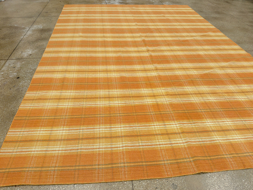 Vintage Indian Flatweave Room Size Carpet, No.33825 - Galerie Shabab
