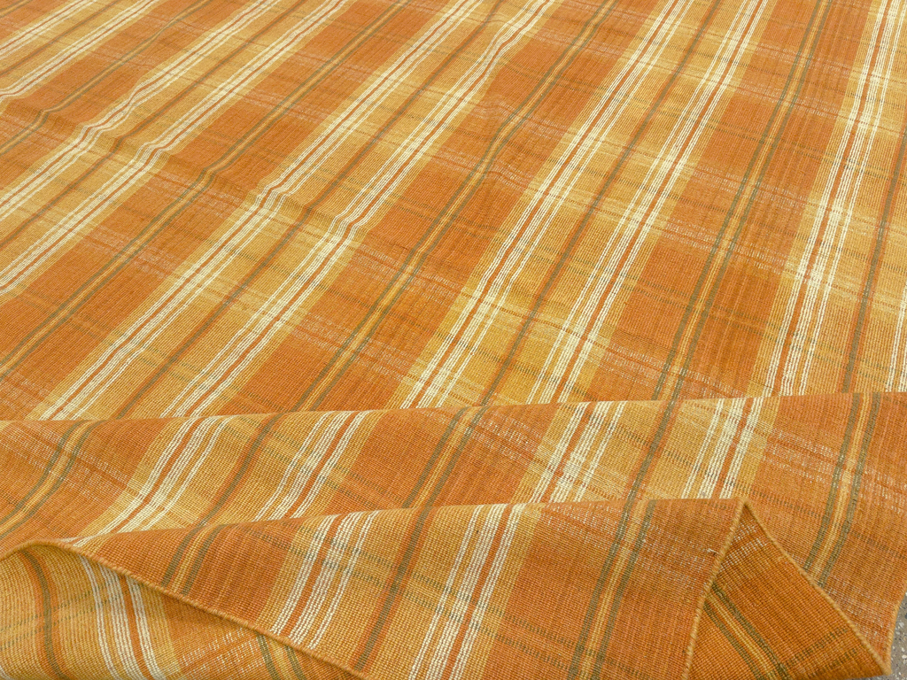 Vintage Indian Flatweave Room Size Carpet, No.33825 - Galerie Shabab