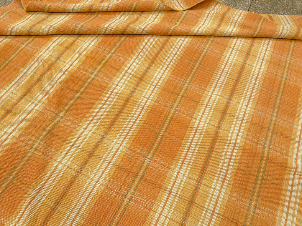 Vintage Indian Flatweave Room Size Carpet, No.33825 - Galerie Shabab
