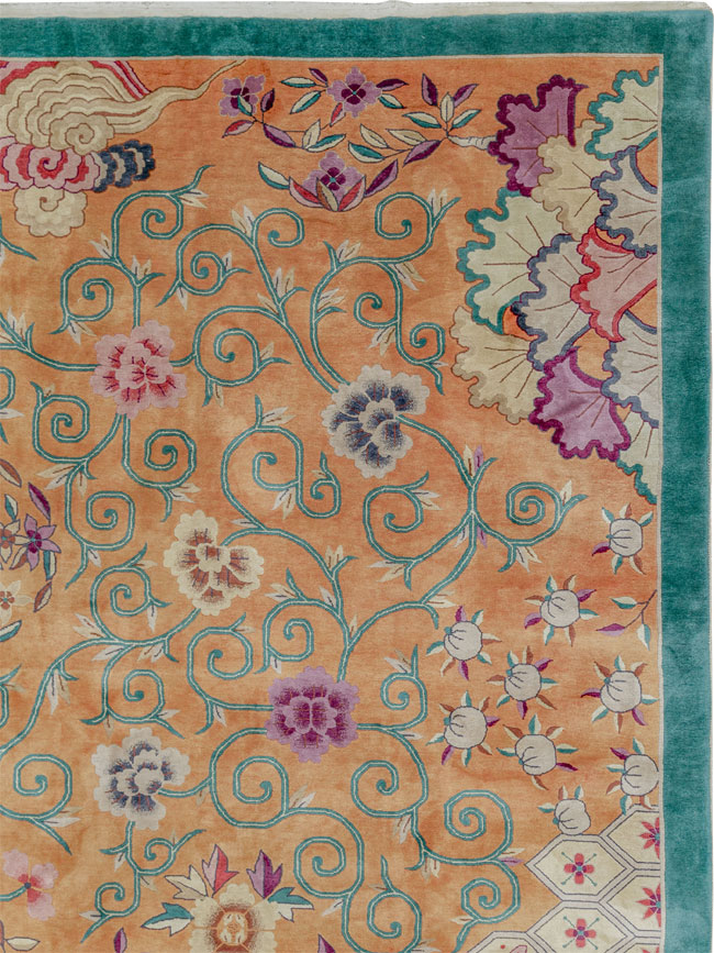 Vintage Chinese Art Deco Large Carpet, No.33836 - Galerie Shabab