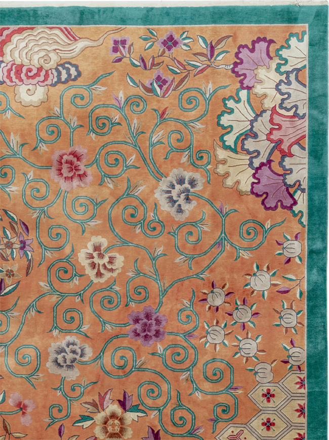 Vintage Chinese Art Deco Large Carpet, No.33836 - Galerie Shabab