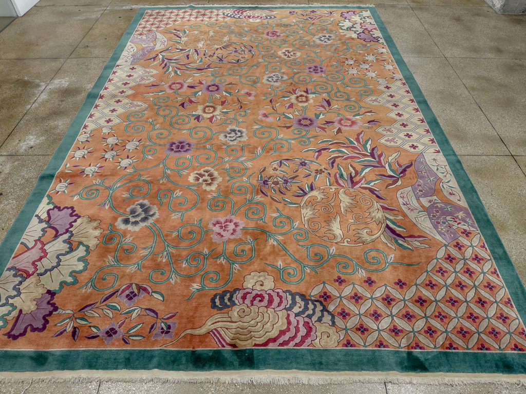 Vintage Chinese Art Deco Large Carpet, No.33836 - Galerie Shabab