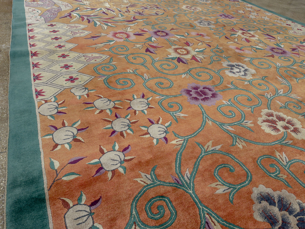 Vintage Chinese Art Deco Large Carpet, No.33836 - Galerie Shabab