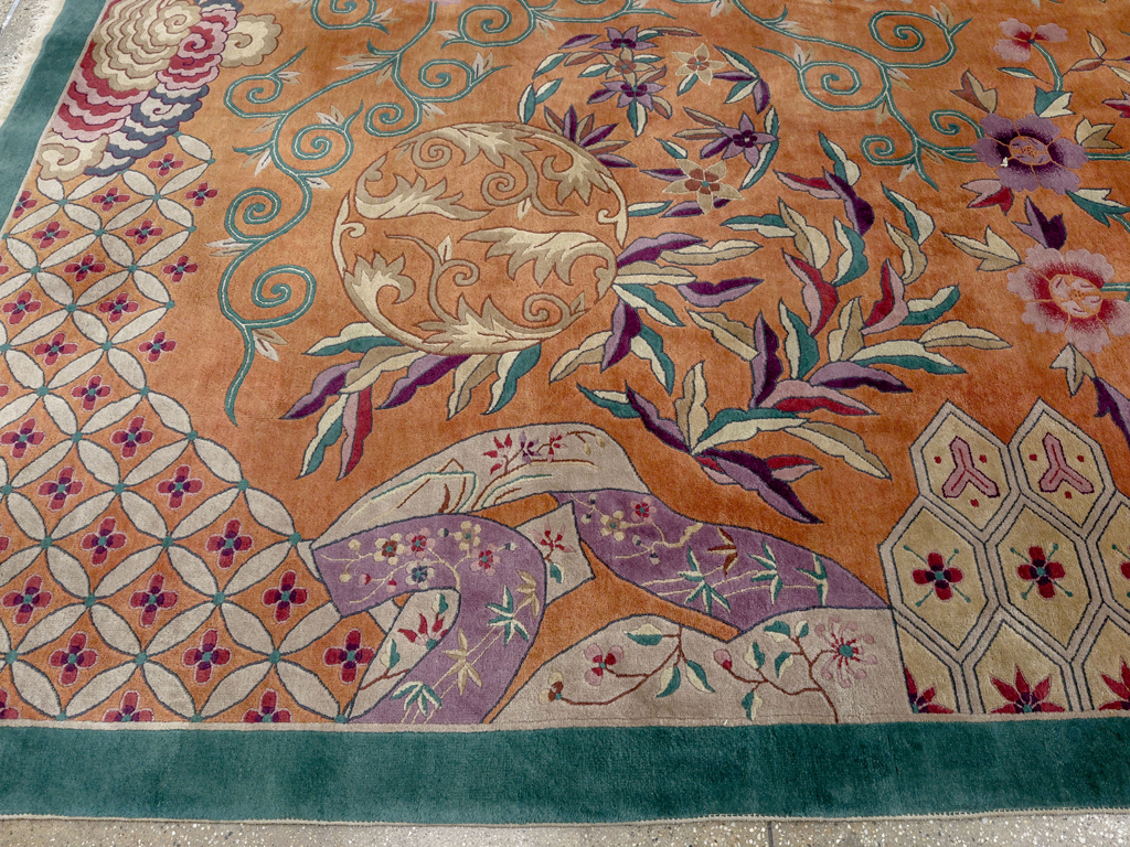 Vintage Chinese Art Deco Large Carpet, No.33836 - Galerie Shabab