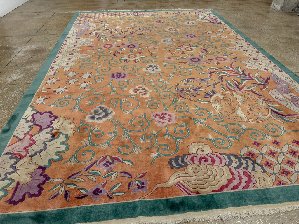 Vintage Chinese Art Deco Large Carpet, No.33836 - Galerie Shabab