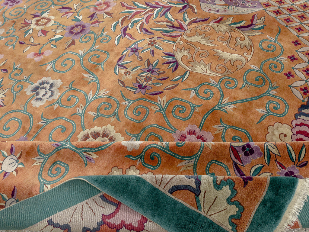 Vintage Chinese Art Deco Large Carpet, No.33836 - Galerie Shabab