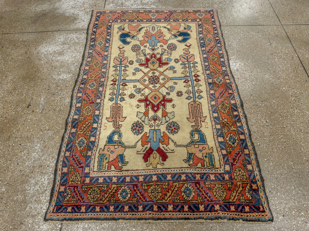 Vintage Persian Ardabil Throw Rug, No.33862 - Galerie Shabab