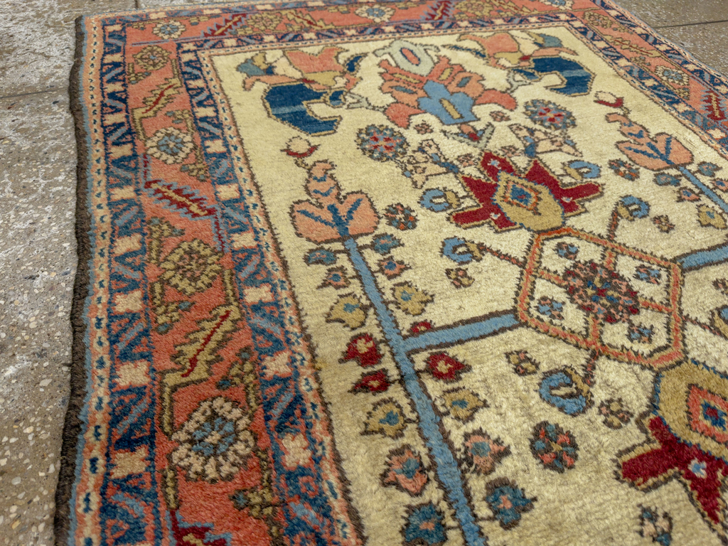 Vintage Persian Ardabil Throw Rug, No.33862 - Galerie Shabab