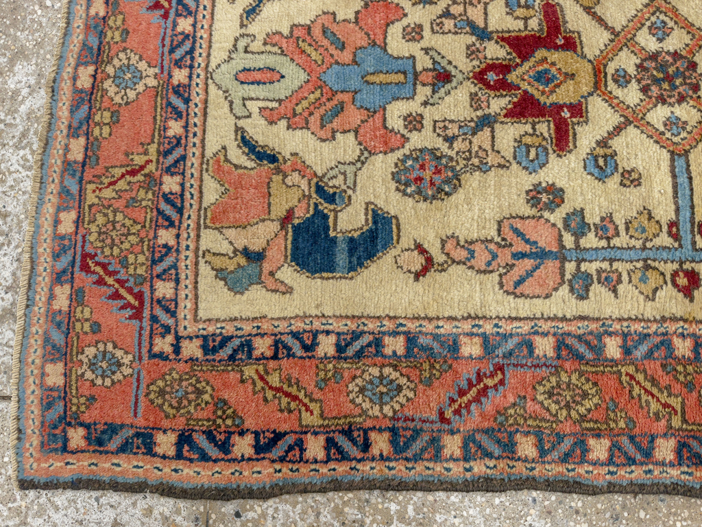 Vintage Persian Ardabil Throw Rug, No.33862 - Galerie Shabab