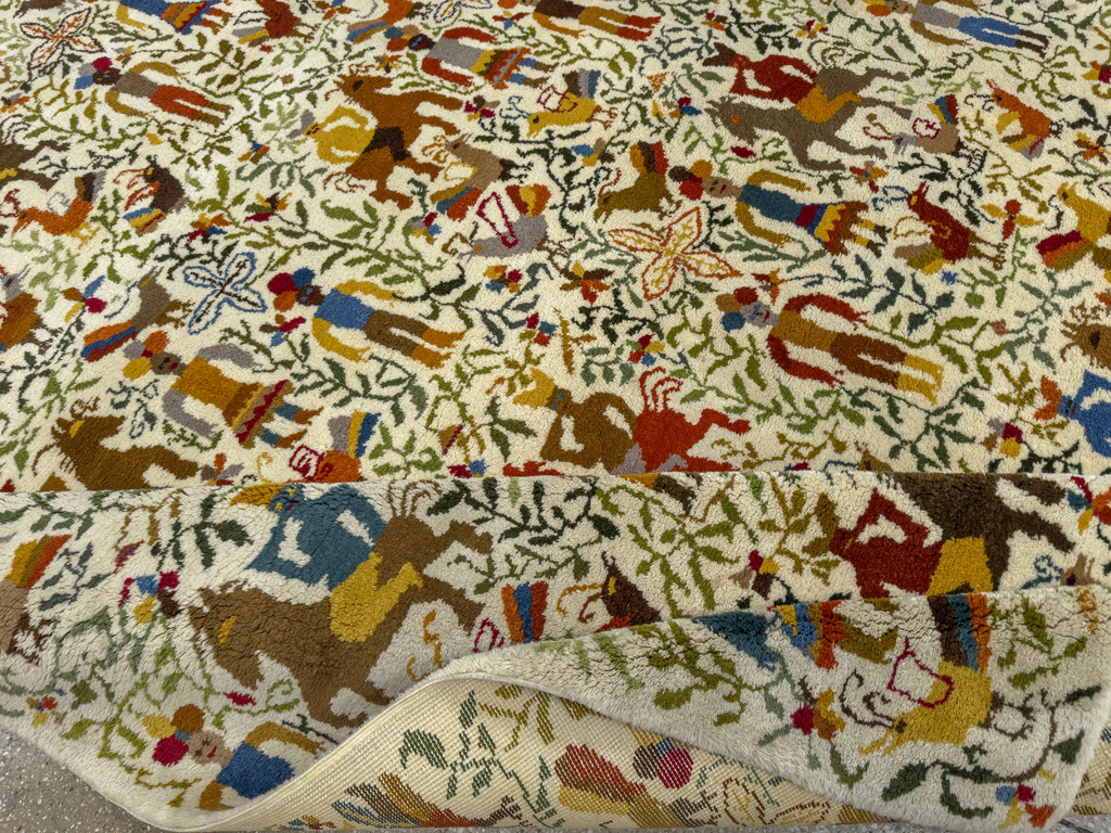 Mid-20th Century Pictorial Carpet: Caverna By Olga Fisch, No.33865 - Galerie Shabab