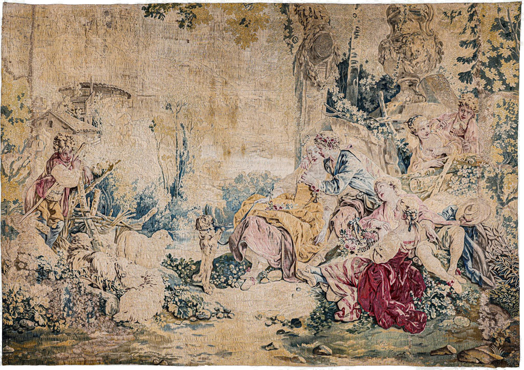 Antique French Tapestry, No.33898 - Galerie Shabab