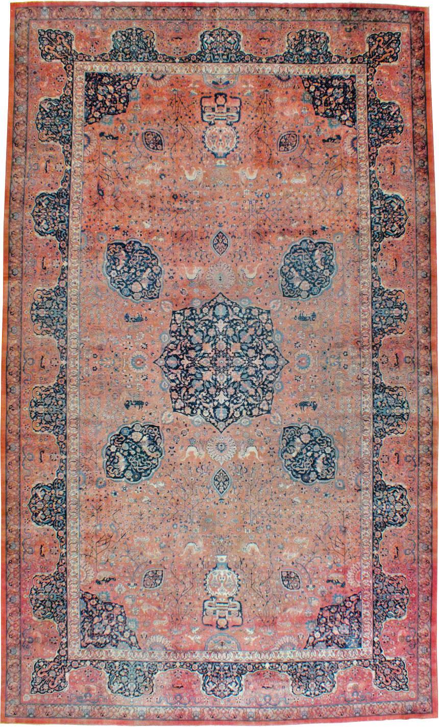 Antique Indian Larestan Carpet, No.8021 - Galerie Shabab