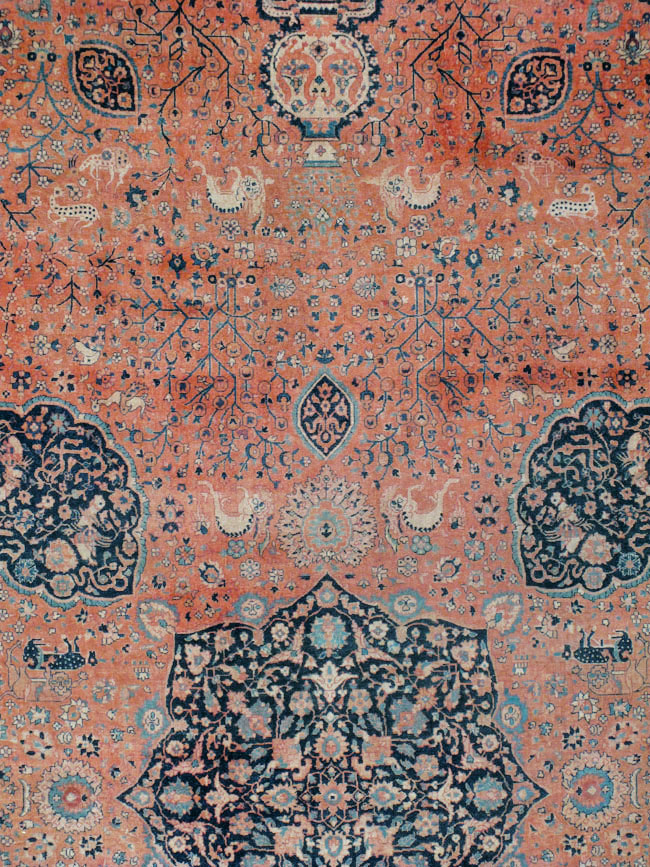 Antique Indian Larestan Carpet, No.8021 - Galerie Shabab