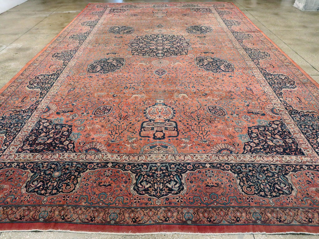 Antique Indian Larestan Carpet, No.8021 - Galerie Shabab