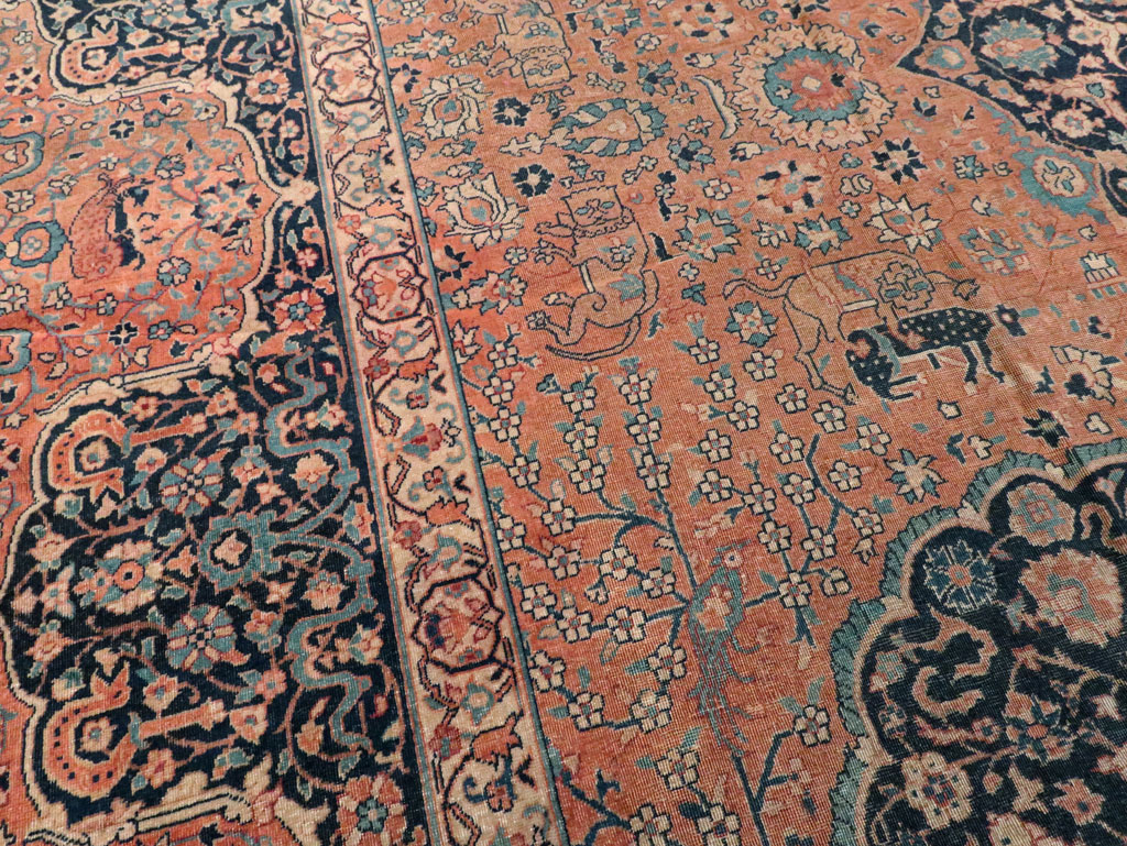 Antique Indian Larestan Carpet, No.8021 - Galerie Shabab