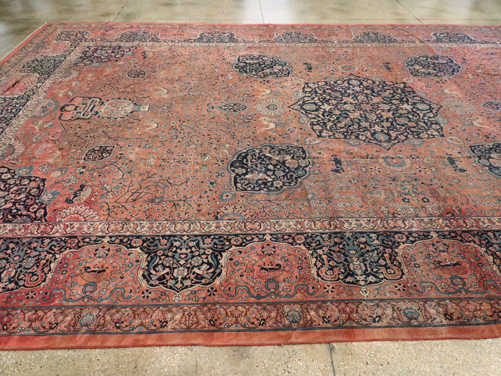 Antique Indian Larestan Carpet, No.8021 - Galerie Shabab
