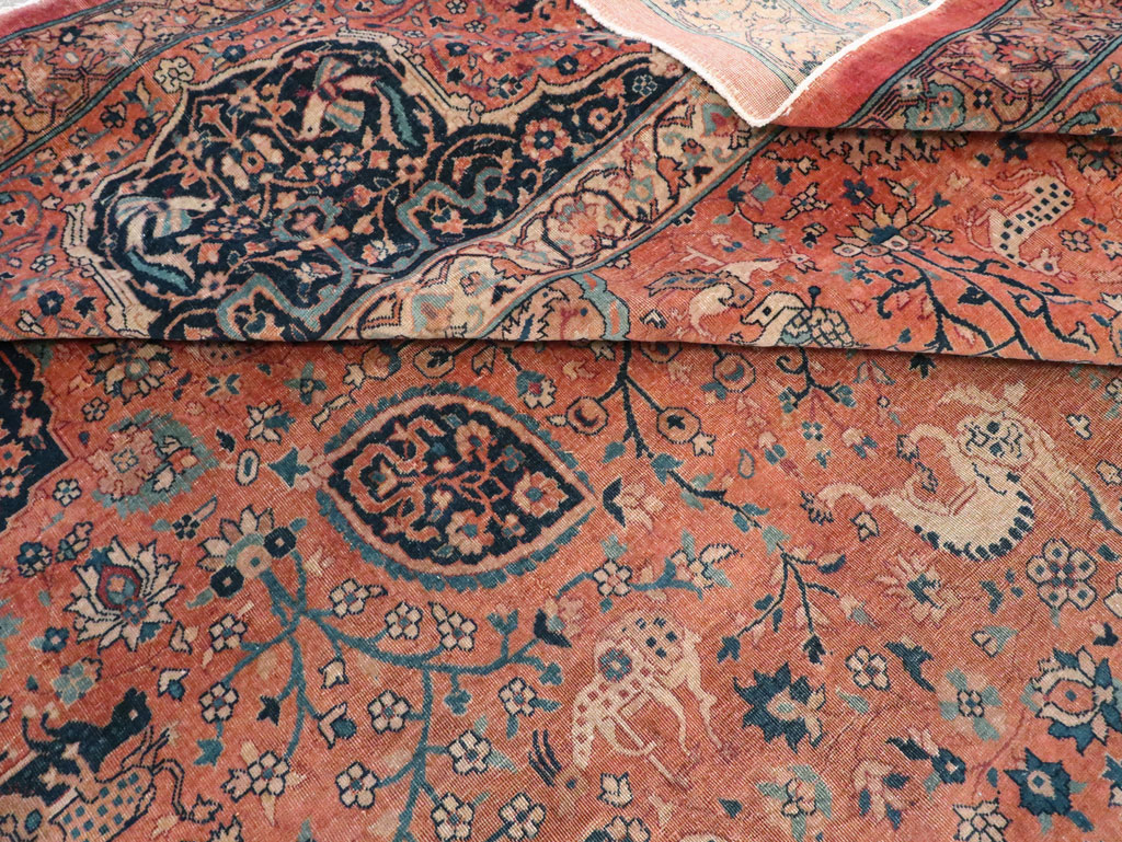 Antique Indian Larestan Carpet, No.8021 - Galerie Shabab