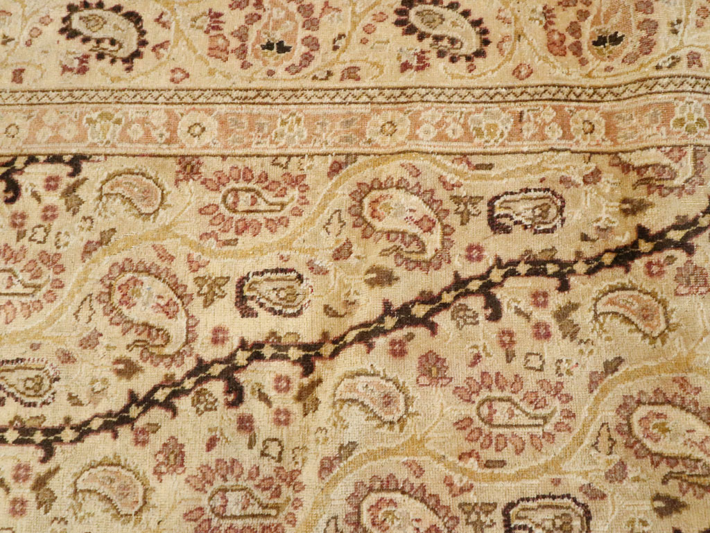 Antique Persian Tabriz Square Carpet, No.8048 - Galerie Shabab