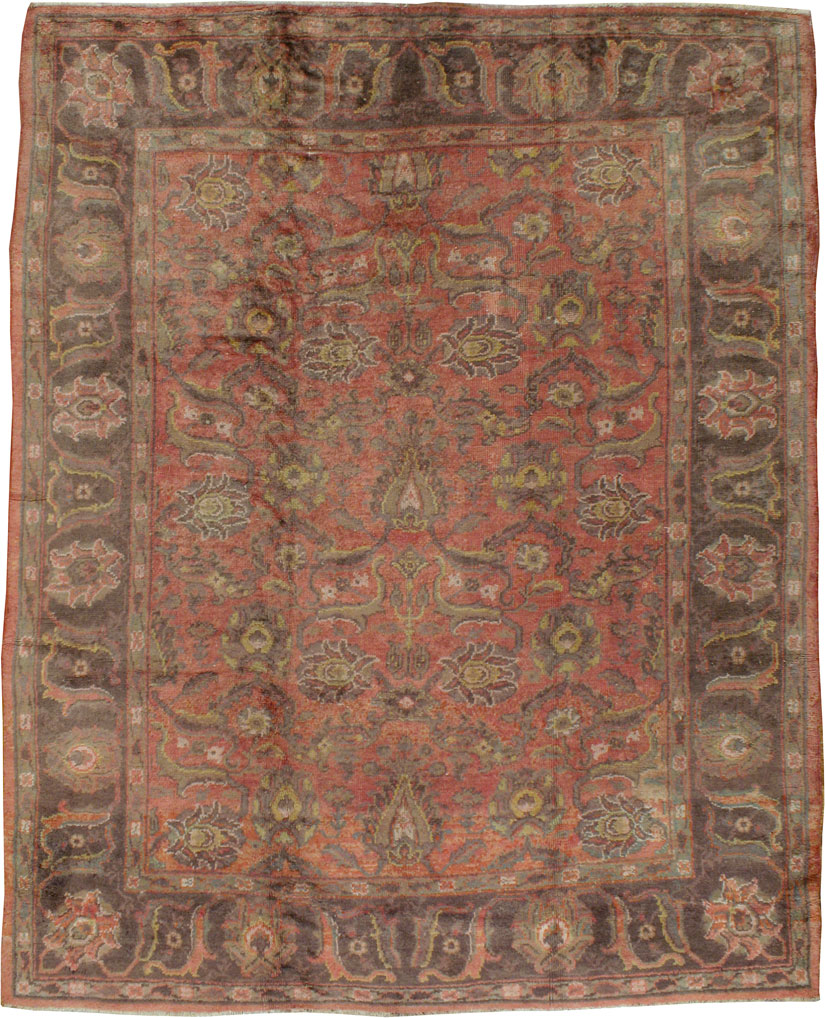 Antique Turkish Oushak Carpet, No.8086 - Galerie Shabab