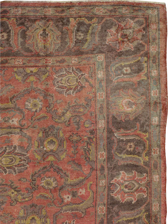 Antique Turkish Oushak Carpet, No.8086 - Galerie Shabab