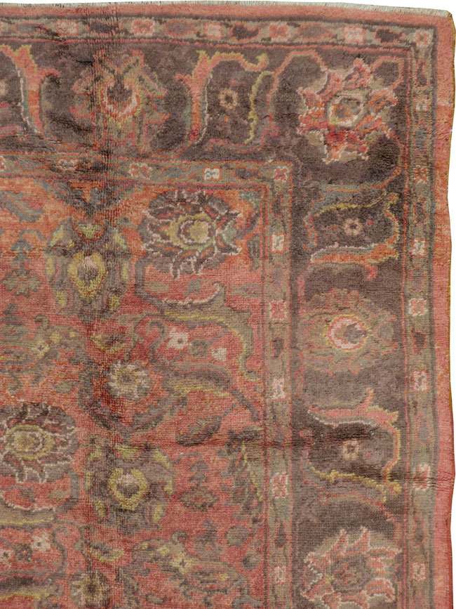 Antique Turkish Oushak Carpet, No.8086 - Galerie Shabab