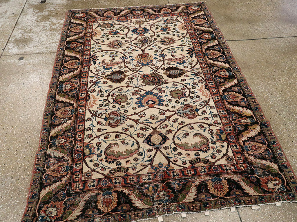 Antique Persian Tabriz Distressed Rug, No.8114 - Galerie Shabab