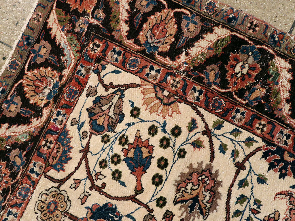 Antique Persian Tabriz Distressed Rug, No.8114 - Galerie Shabab