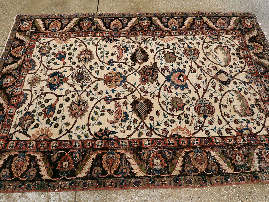 Antique Persian Tabriz Distressed Rug, No.8114 - Galerie Shabab